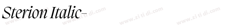Sterion Italic字体转换 Sterion Italic字体转换